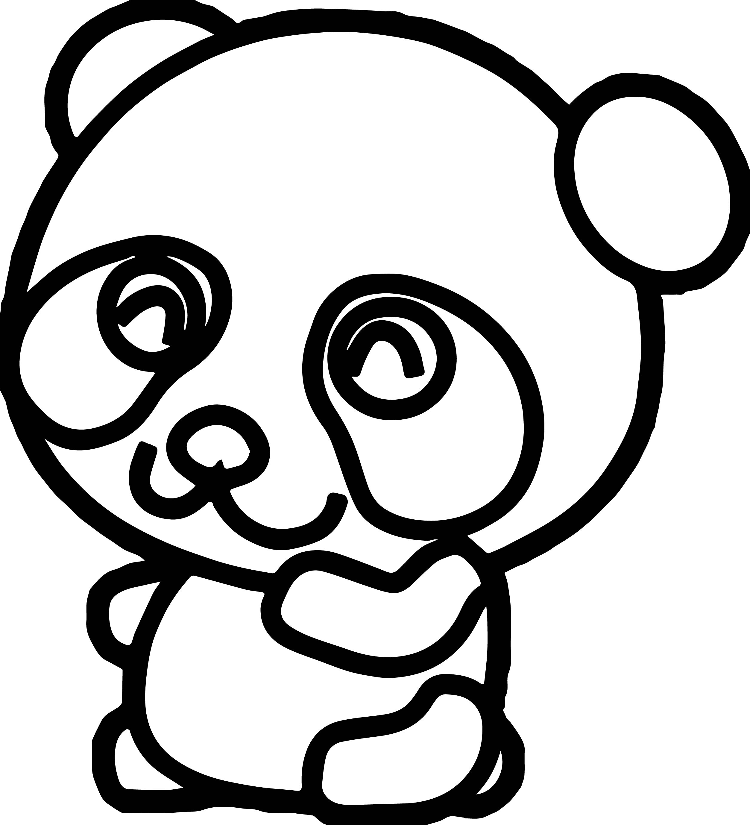 Cartoon Panda Coloring Pages