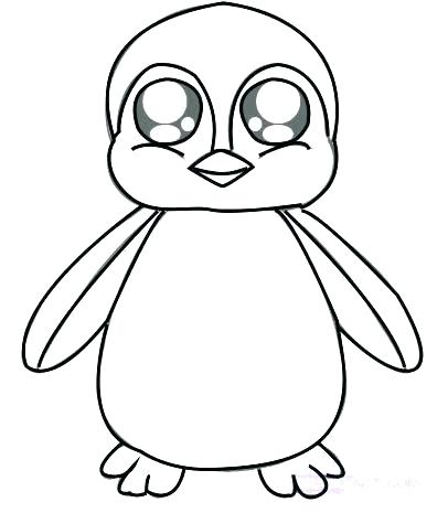 406x465 Penguin Color Pages