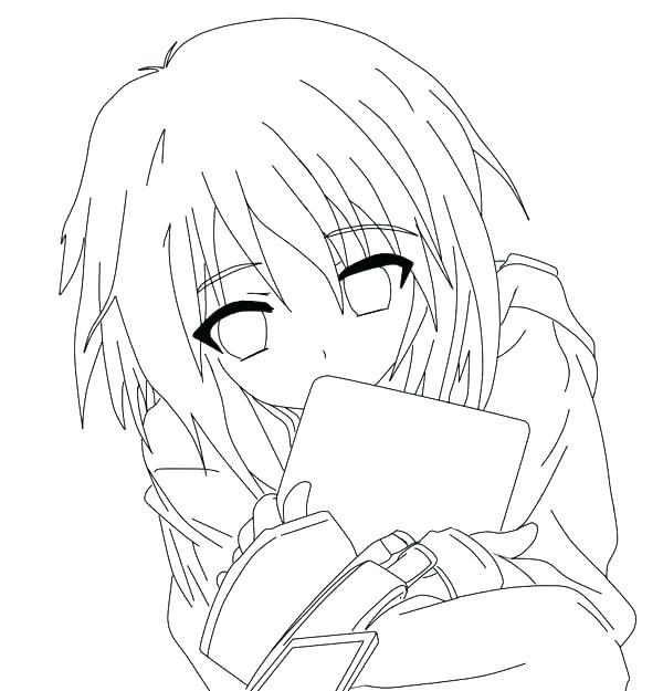 600x625 Cartoon Girl Coloring Pages Coloring Pictures Of People Good Anime