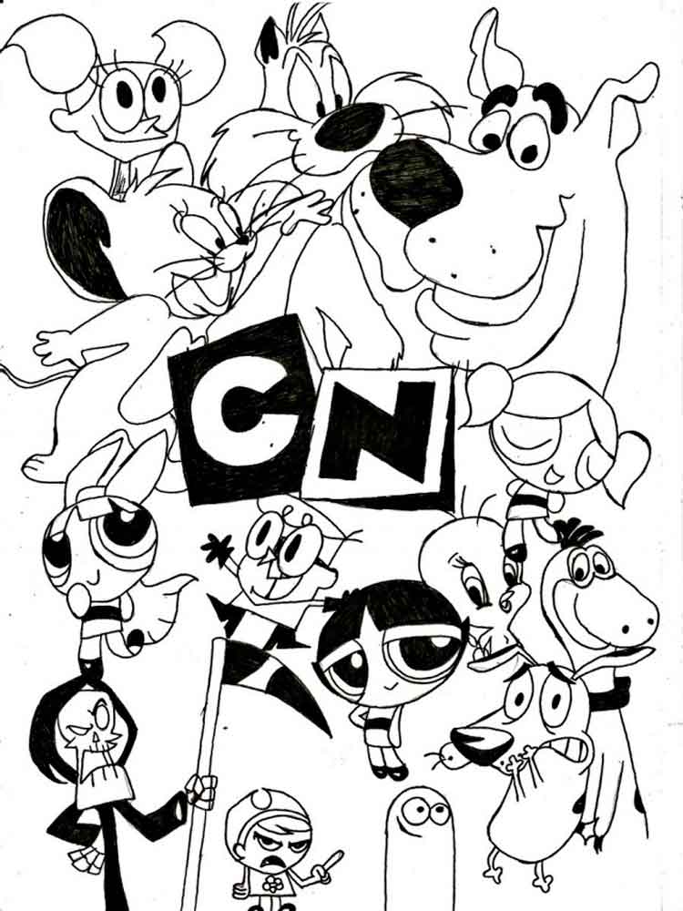 750x1000 Cartoon Network Coloring Pages. Free Printable Cartoon Network
