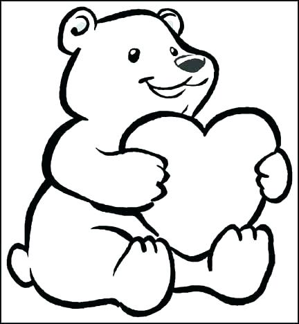Cartoon Polar Bear Coloring Pages