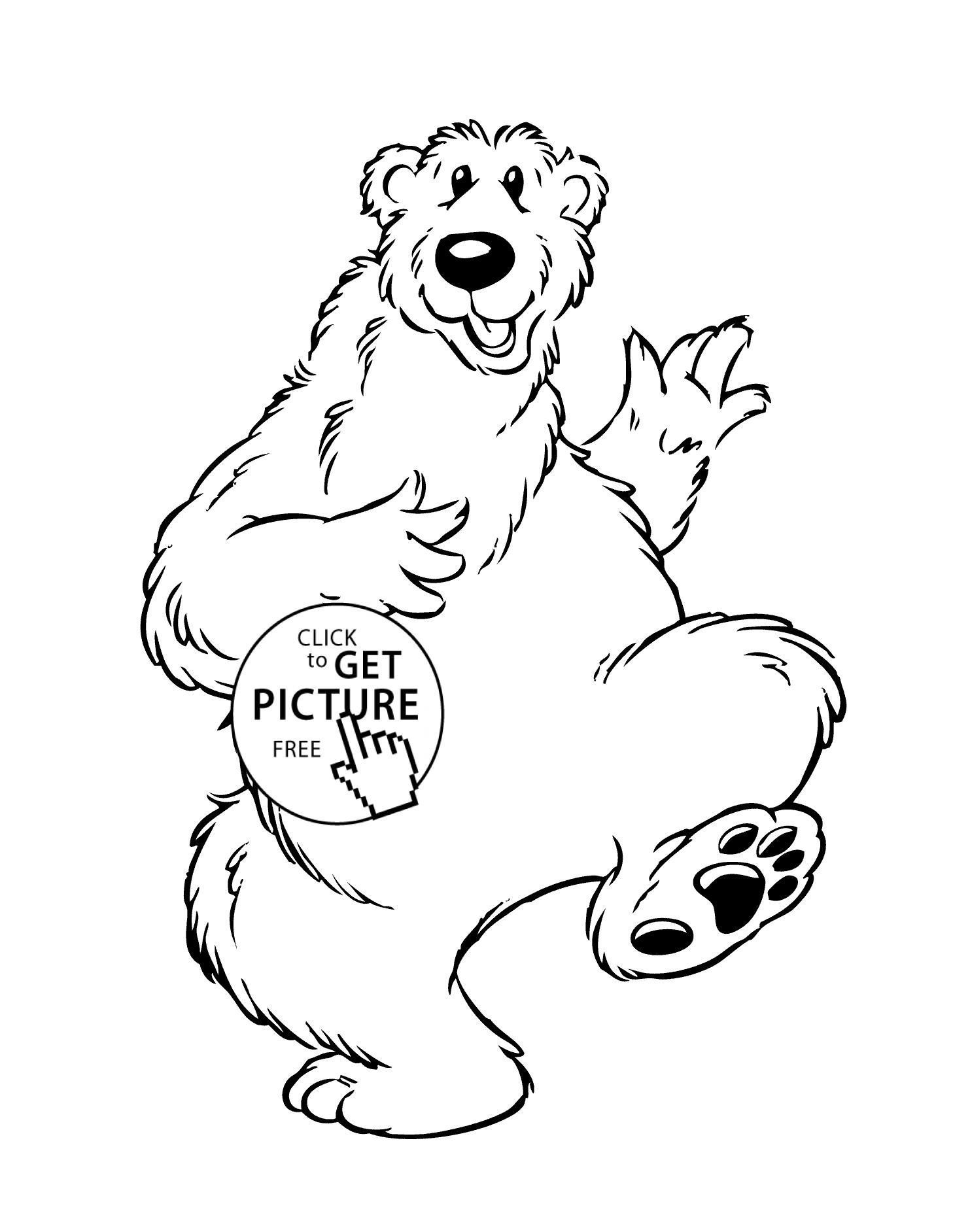 1483x1884 Cartoon Bear Coloring Sheet Coloring Sheets