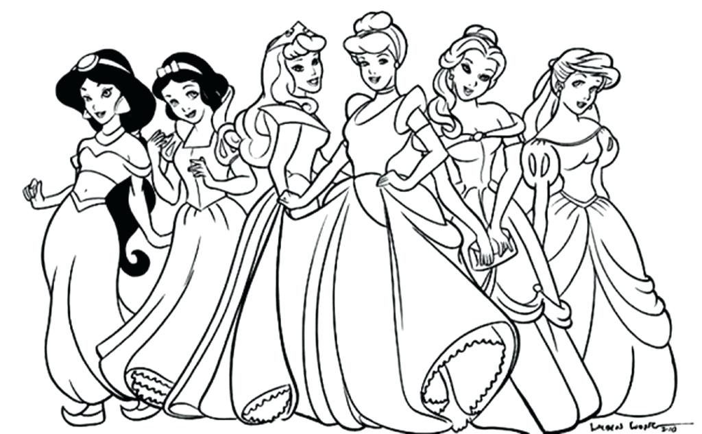 1024x633 Princess Coloring Pages For Kids Incredible Princess Belle