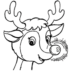 Cartoon Reindeer Coloring Pages