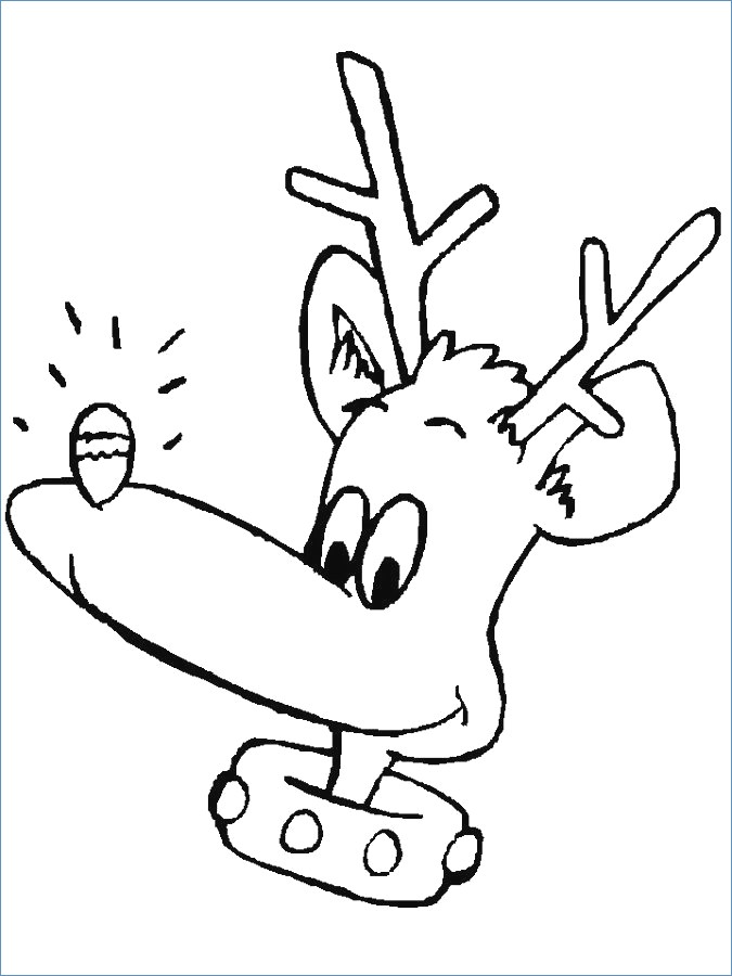 675x900 Christmas Reindeer Coloring Page