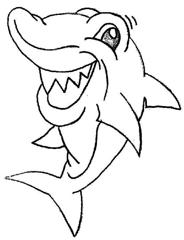 600x785 Cartoon Shark Coloring Pages Color Bros
