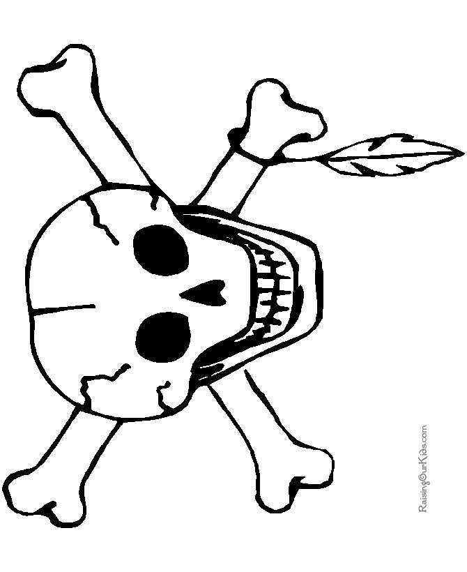 Cartoon Skeleton Coloring Pages