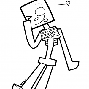 300x300 Cartoon Zombie Coloring Pages New Minecraft Cartoon Skeleton