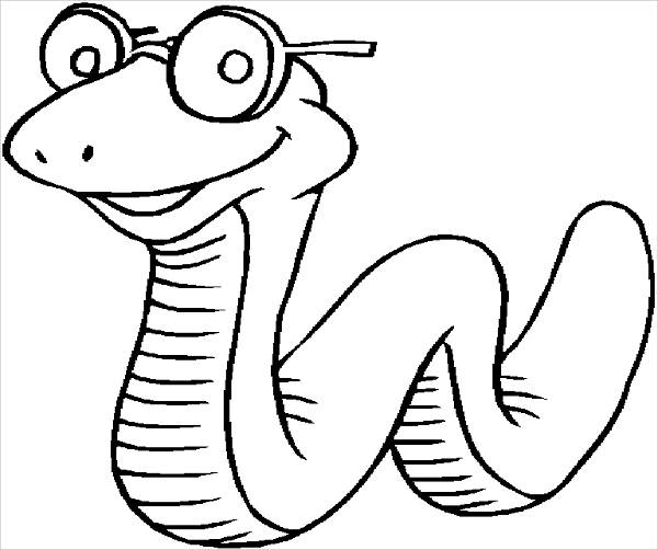 Cartoon Snake Coloring Pages