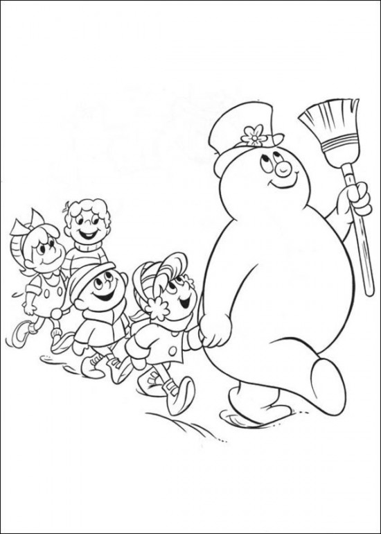 550x770 Free Printable Frosty The Snowman Coloring Pages