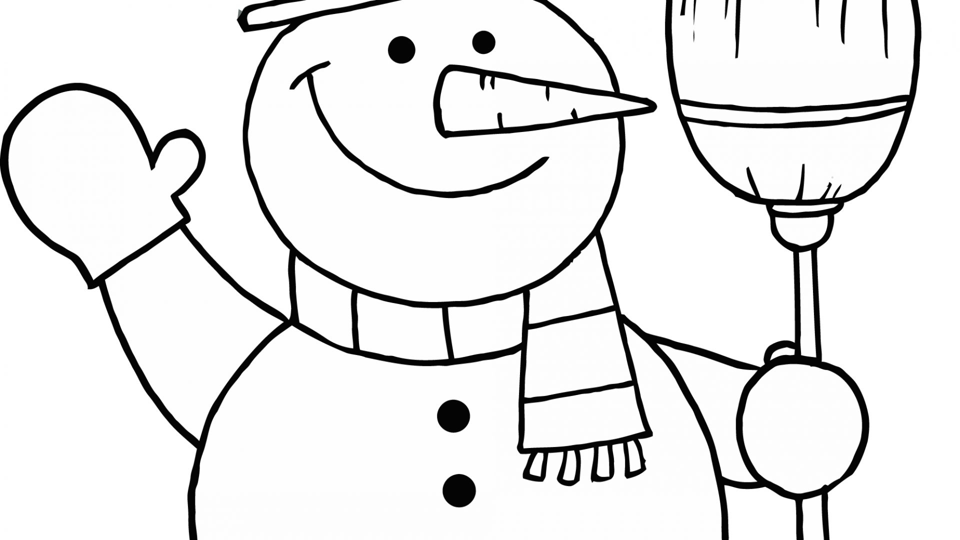 1920x1080 Frosty Snowman Coloring Page Free Printable Pages For Kids Adults