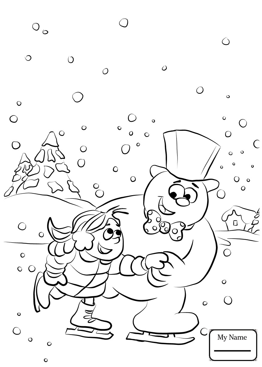 874x1224 Frosty The Snowman Coloring Page