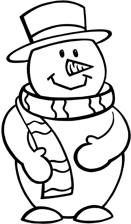 455x776 Snowman Color Page Cartoon Snowman Coloring Pages Snowman Coloring