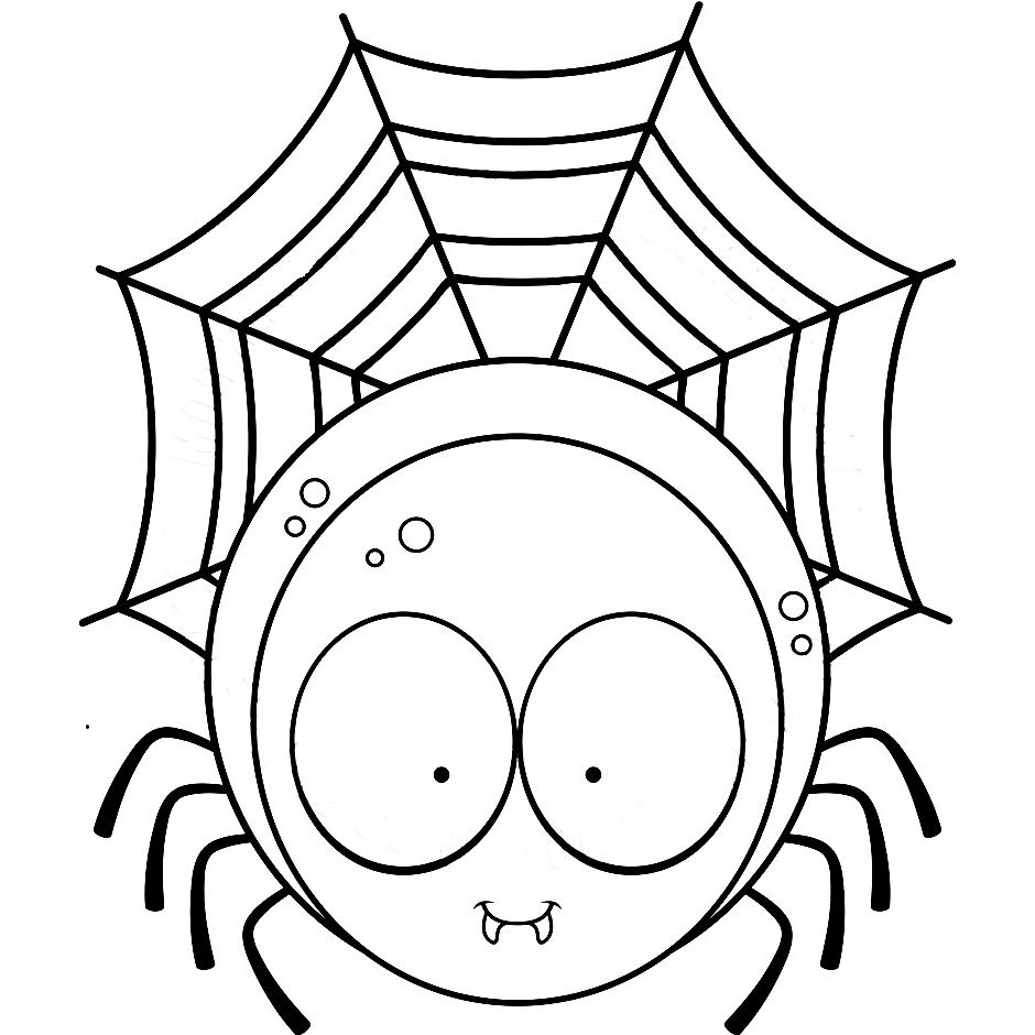 940x940 Cartoon Spider Coloring Pages
