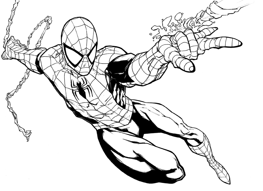 Cartoon Spiderman Coloring Pages