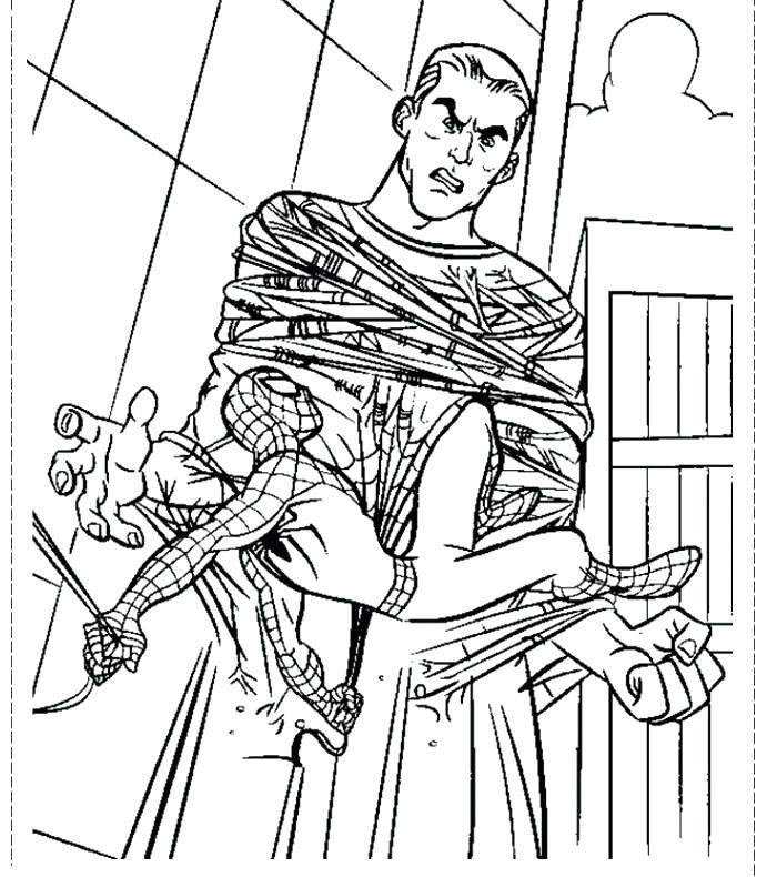 691x790 Spiderman Coloring Pages Sandman Fun 1 Tie Cartoon