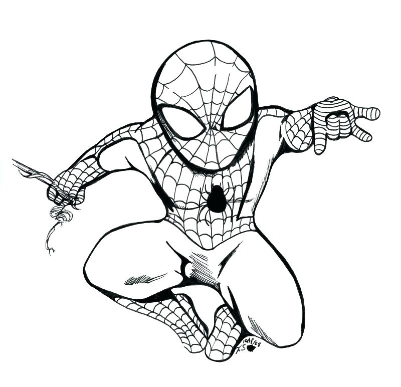 800x772 Cartoon Spiderman Coloring Page Pages A Fuhrer Von