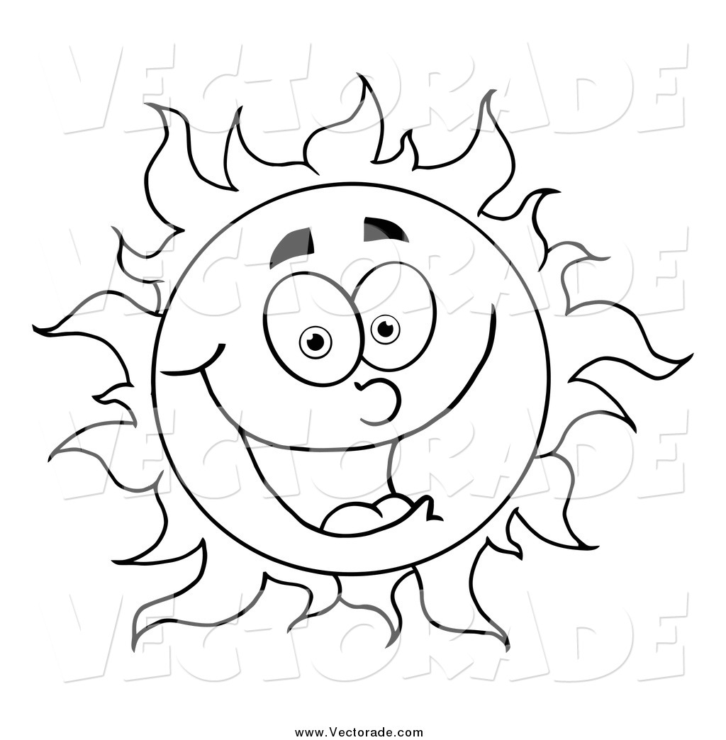Cartoon Sun Coloring Pages