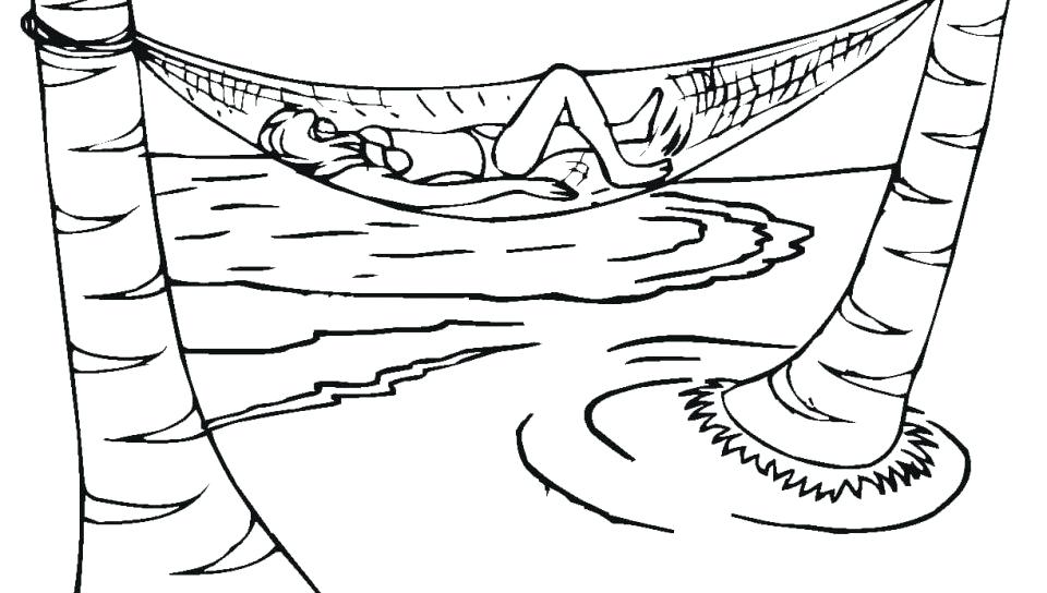 960x544 Phenomenal Sunbathing Coloring Pages For Kids Vector Of Cartoon