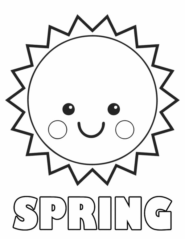 600x776 Spring Sun Coloring Pages