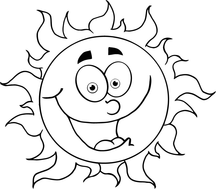 917x805 Cartoon Pictures Kids To Color Colouring In Cartoon Sun