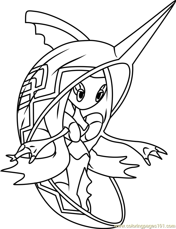 617x800 Tapu Fini Pokemon Sun And Moon Coloring Page