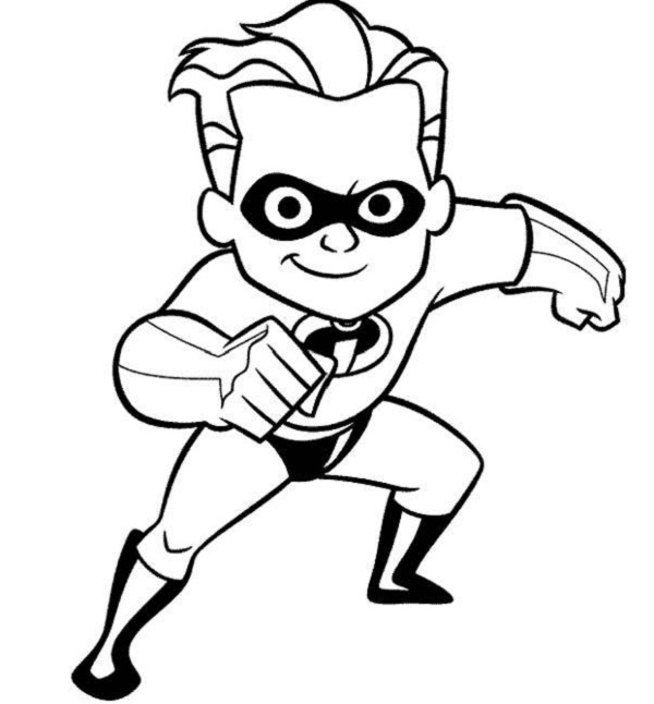 600x646 Baby Superhero Coloring Pages