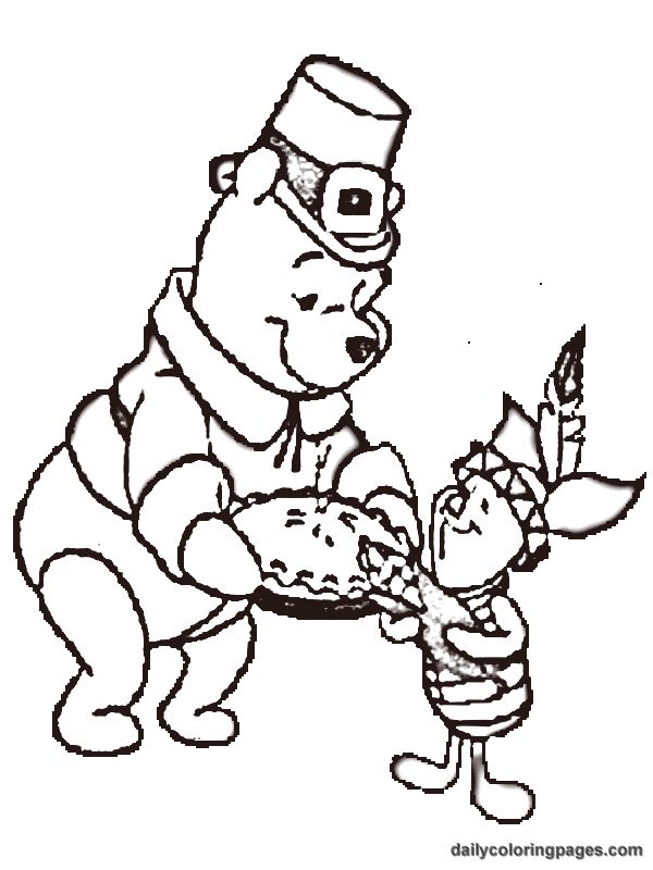 Cartoon Thanksgiving Coloring Pages