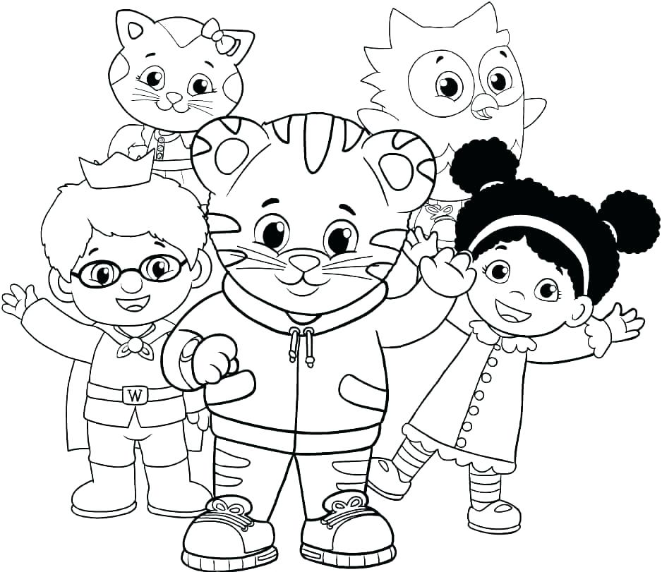 938x811 Cute Tiger Coloring Pages Cartoon Cute Tiger Coloring Page Vector