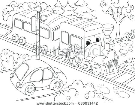 450x358 Bullet Train Coloring Pages Printable Cartoon Train Train Car