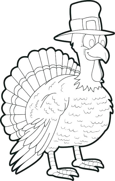 445x700 Cartoon Turkey Coloring Page Free Printable For Kids 4 Christian