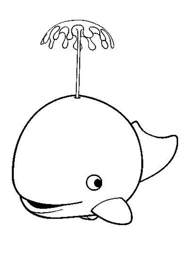 600x849 Cute Whale Coloring Page. Nice Coloring Sheet Of Sea World. More