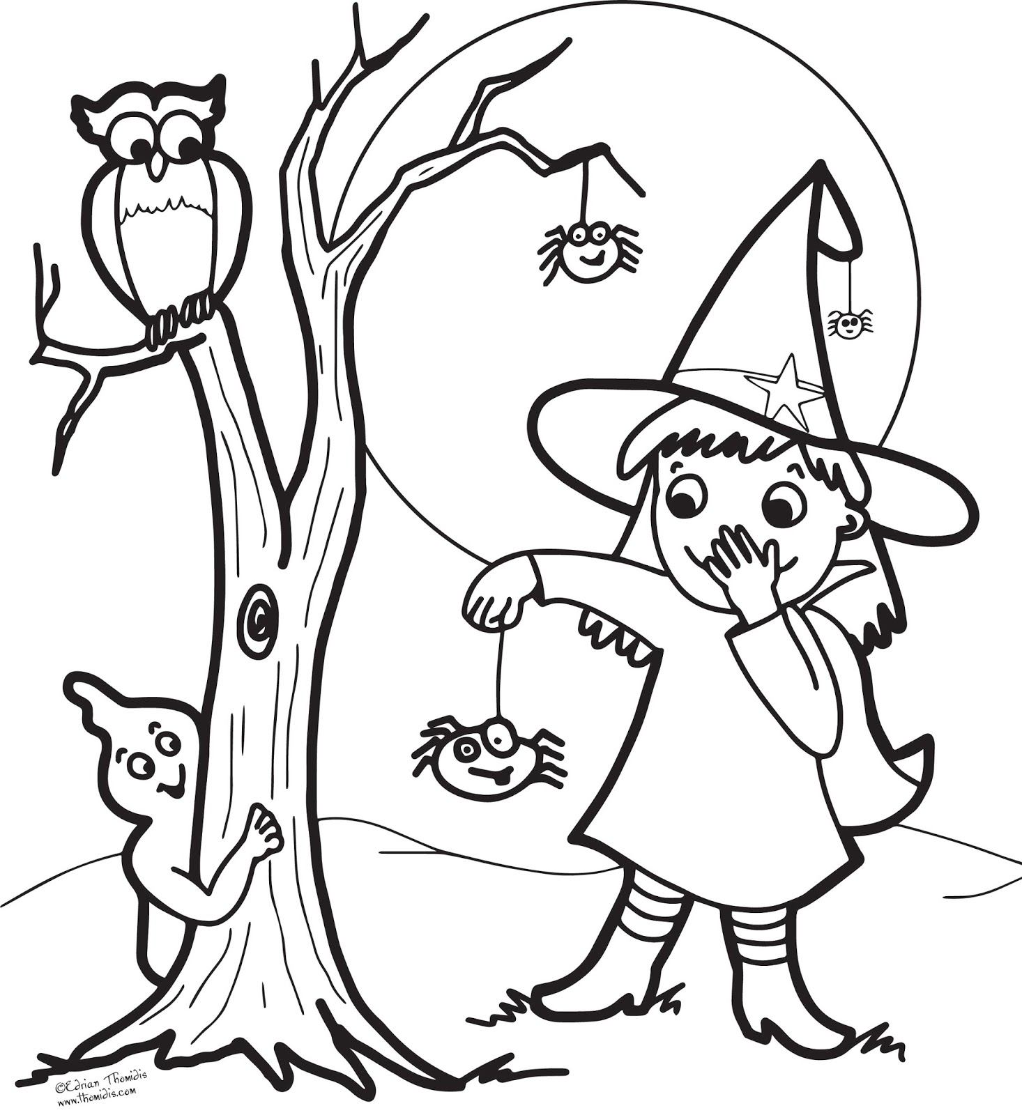 1466x1600 Halloween Witch Coloring Pages For Kids