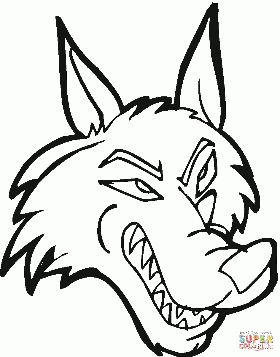 Cartoon Wolf Coloring Pages
