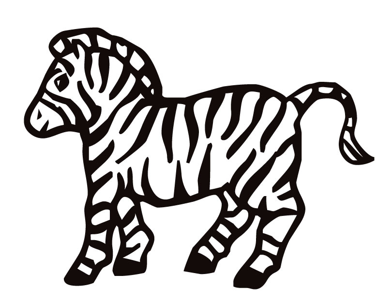 810x630 Cartoon Zebra Coloring Pages