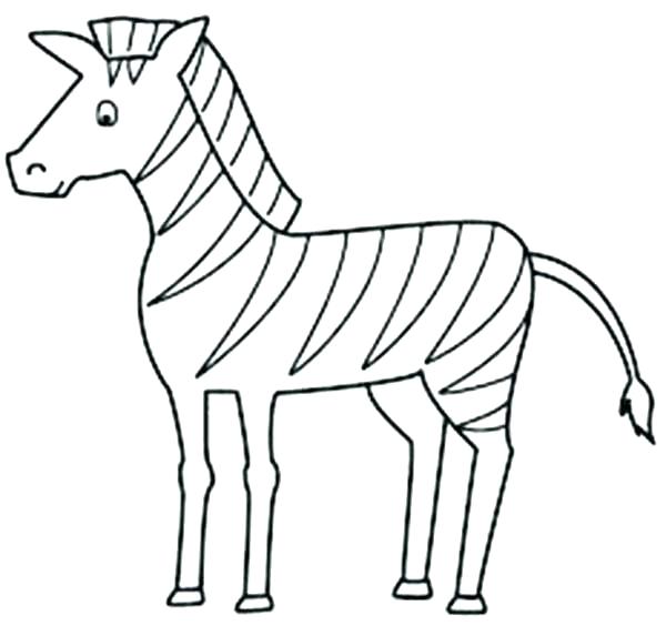 600x564 Coloring Zebras Coloring Pages Cartoon Zebra Printable For Online