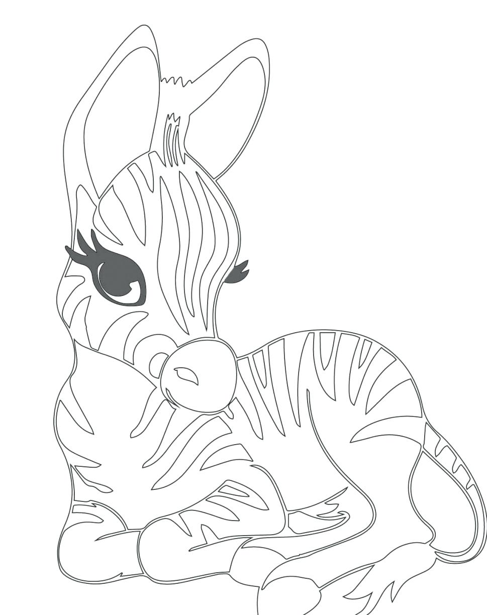 969x1224 Coloring Pages ~ Zebra Coloring Page Cartoon Cute Vector