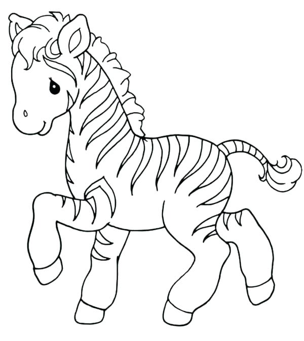 600x672 Baby Zebra Coloring Pages Wall Decals Cartoon Cute Baby Zebra Inch