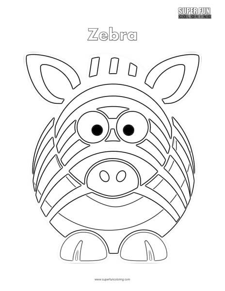 464x600 Cartoon Zebra Coloring Page