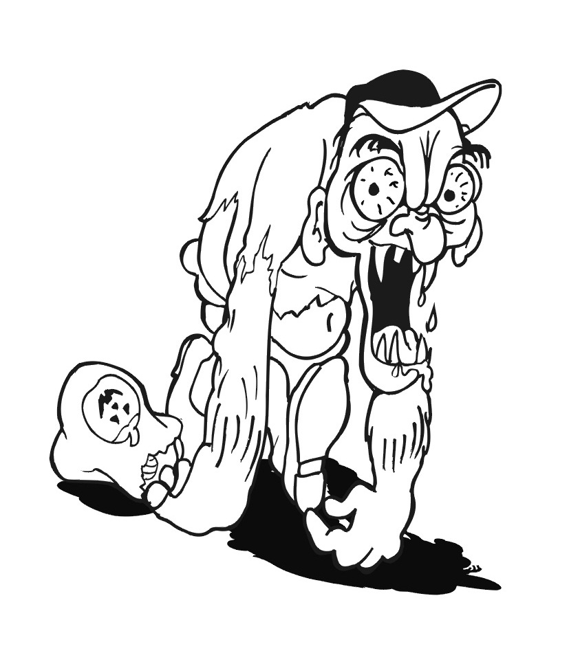 827x966 Free Printable Zombies Coloring Pages For Kids