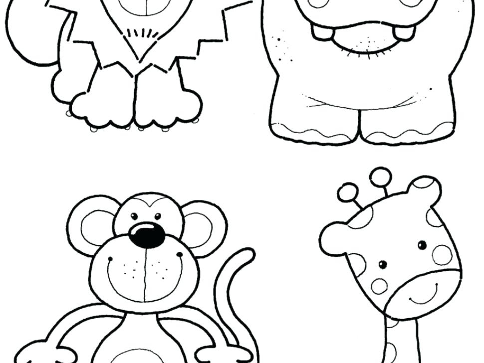 970x728 Cartoon Jungle Animals Coloring Pages