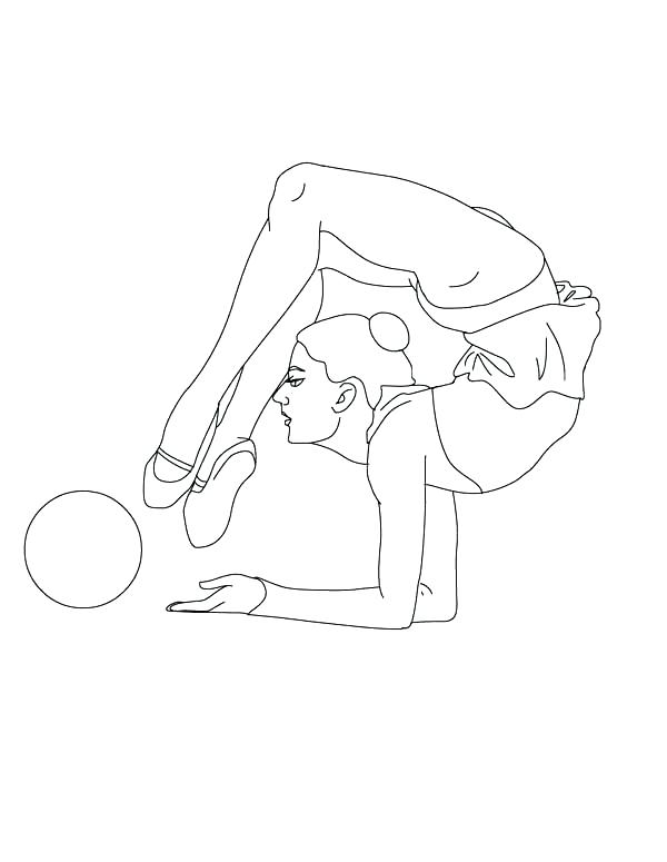 600x775 Gymnastics Coloring Page
