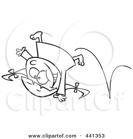 450x470 Royalty Free Cartwheel Illustrations By Toonaday Page 1