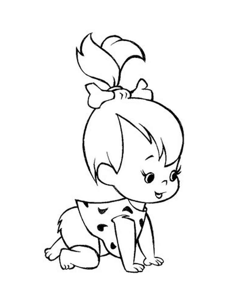 750x1000 Pebbles And Bam Bam Coloring Pages. Free Printable Pebbles And Bam