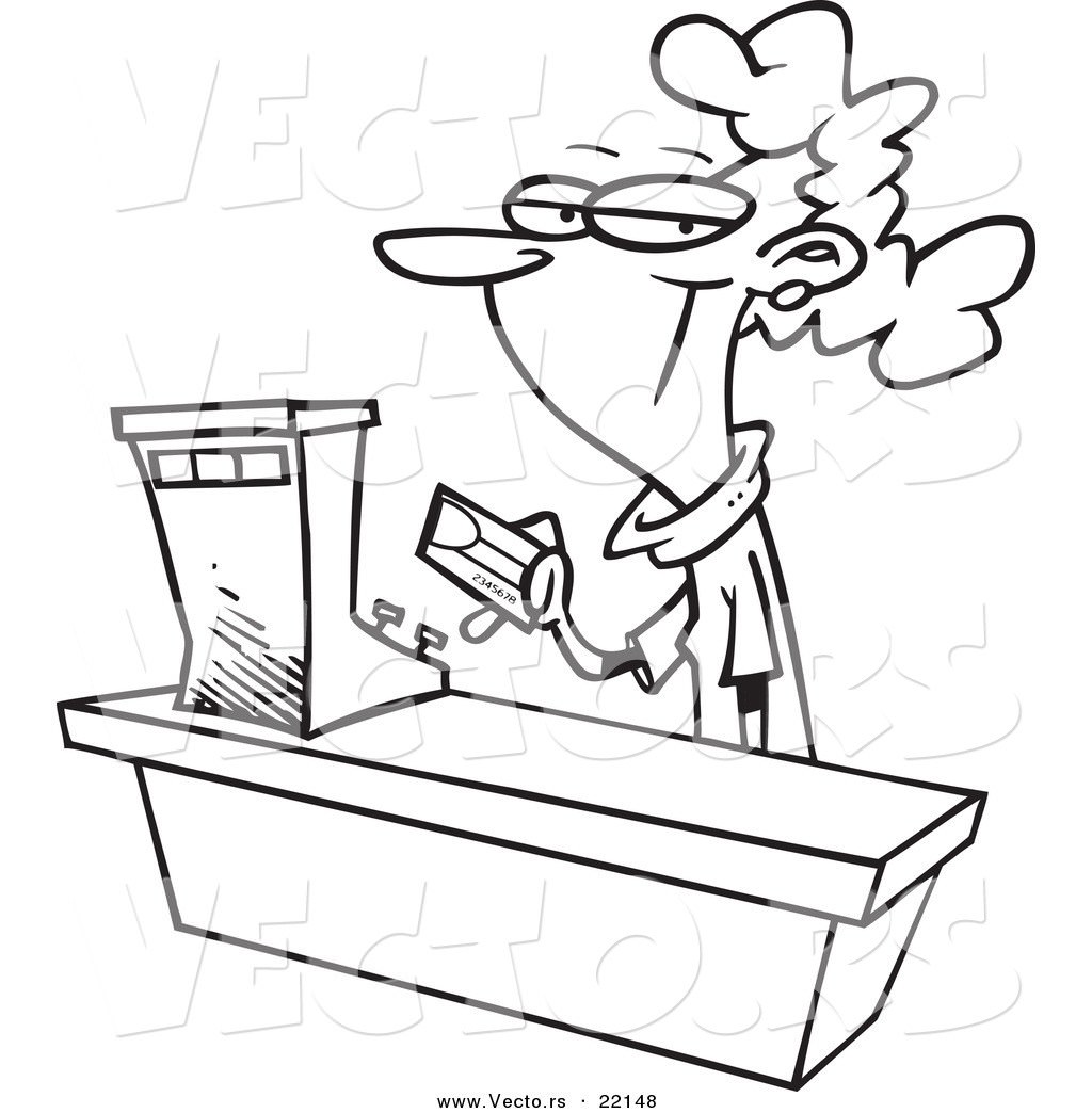 1024x1044 Store Clerk Coloring Page