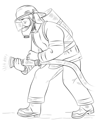 383x480 Cashier In A Shop Coloring Page