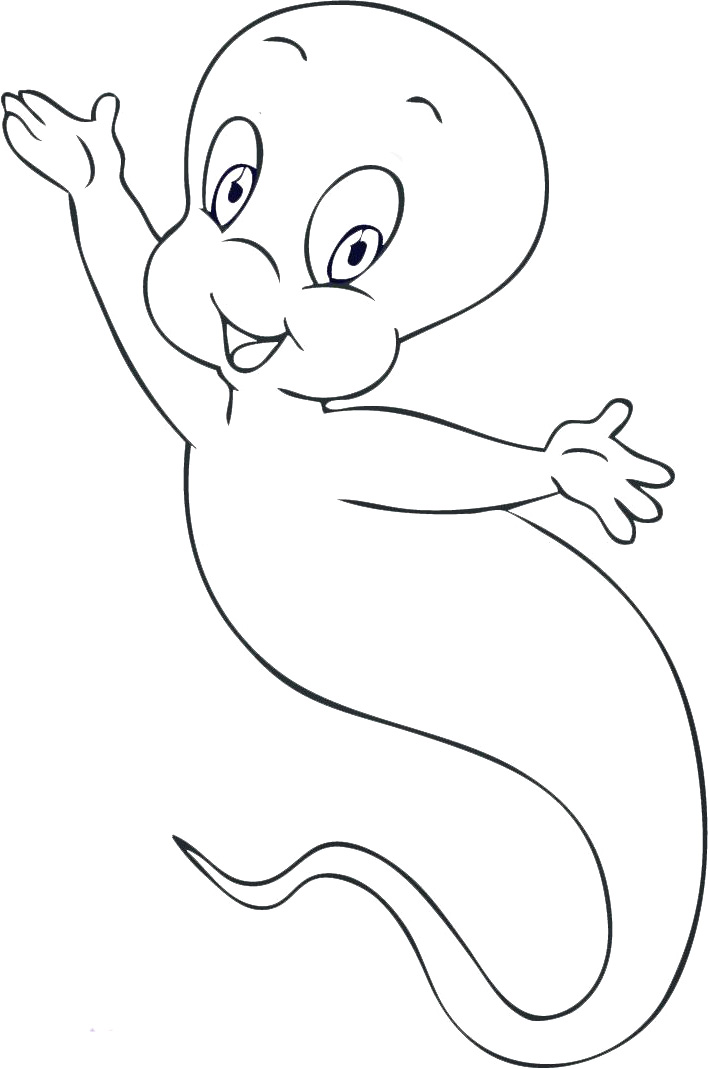 708x1069 Cartoon Ghost Casper Coloring Pages