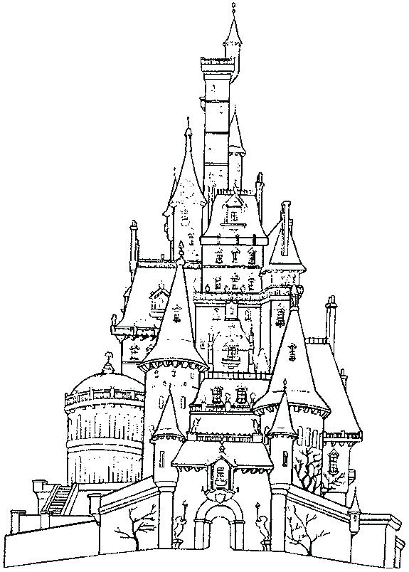 575x804 Castle Coloring Pages Beauty And The Beast Castle Coloring Pages