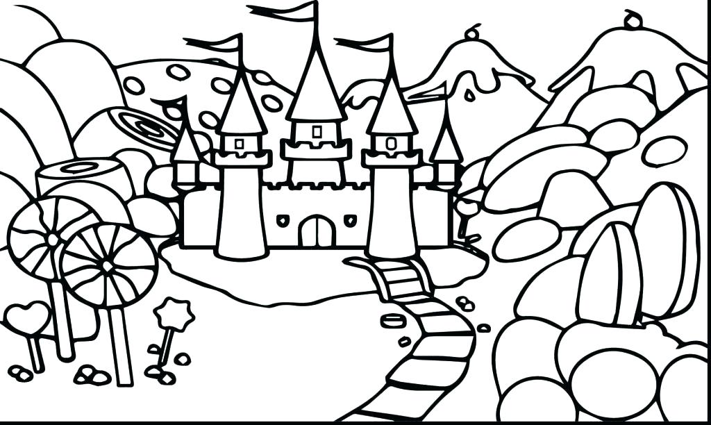 1024x612 Castle Coloring Page Princess Castle Coloring Pages Castle