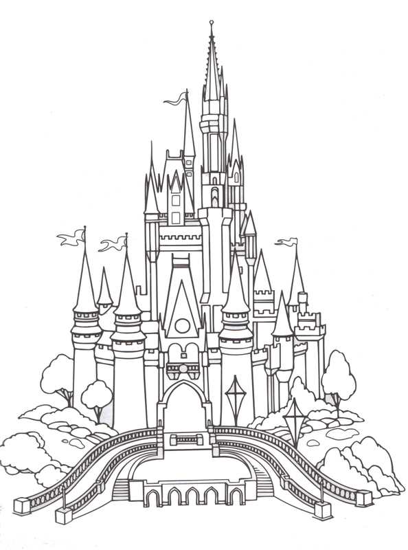 594x800 Disney Castle Coloring Pages